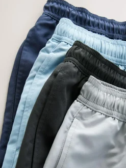Next Essential Swim Shorts 4 Pack Black/Navy Blue/Light Blue/Grey Online
