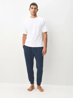 Next Cuffed Loopback Soft Touch 2 Pack Open Joggers Black/Navy Hot