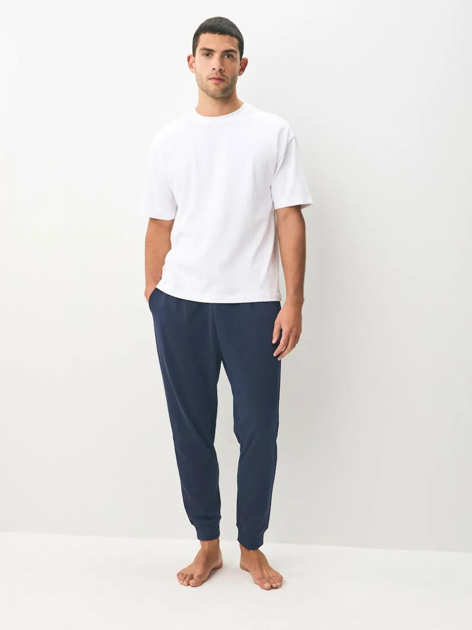Next Cuffed Loopback Soft Touch 2 Pack Open Joggers Black/Navy Hot