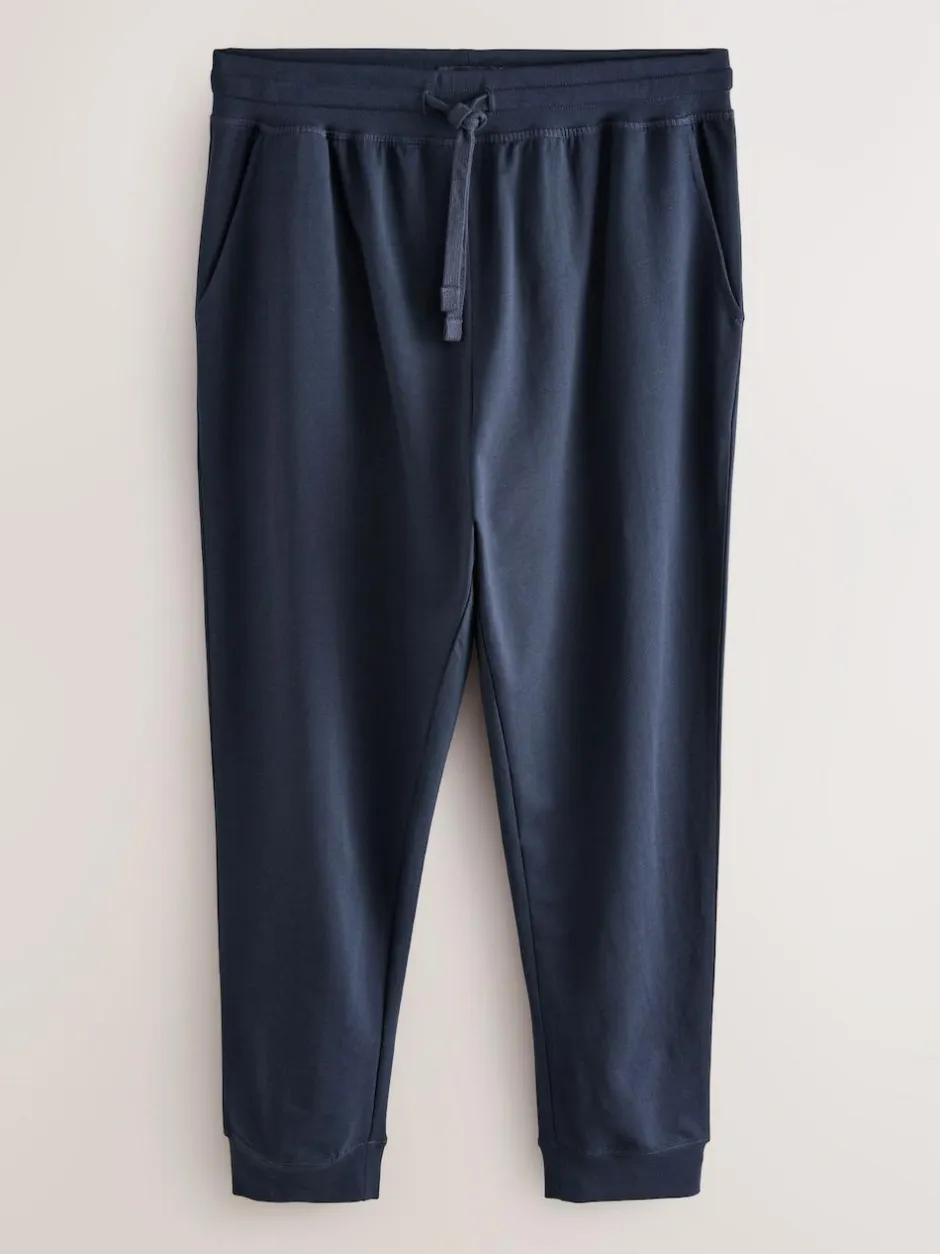 Next Cuffed Loopback Soft Touch 2 Pack Open Joggers Black/Navy Hot