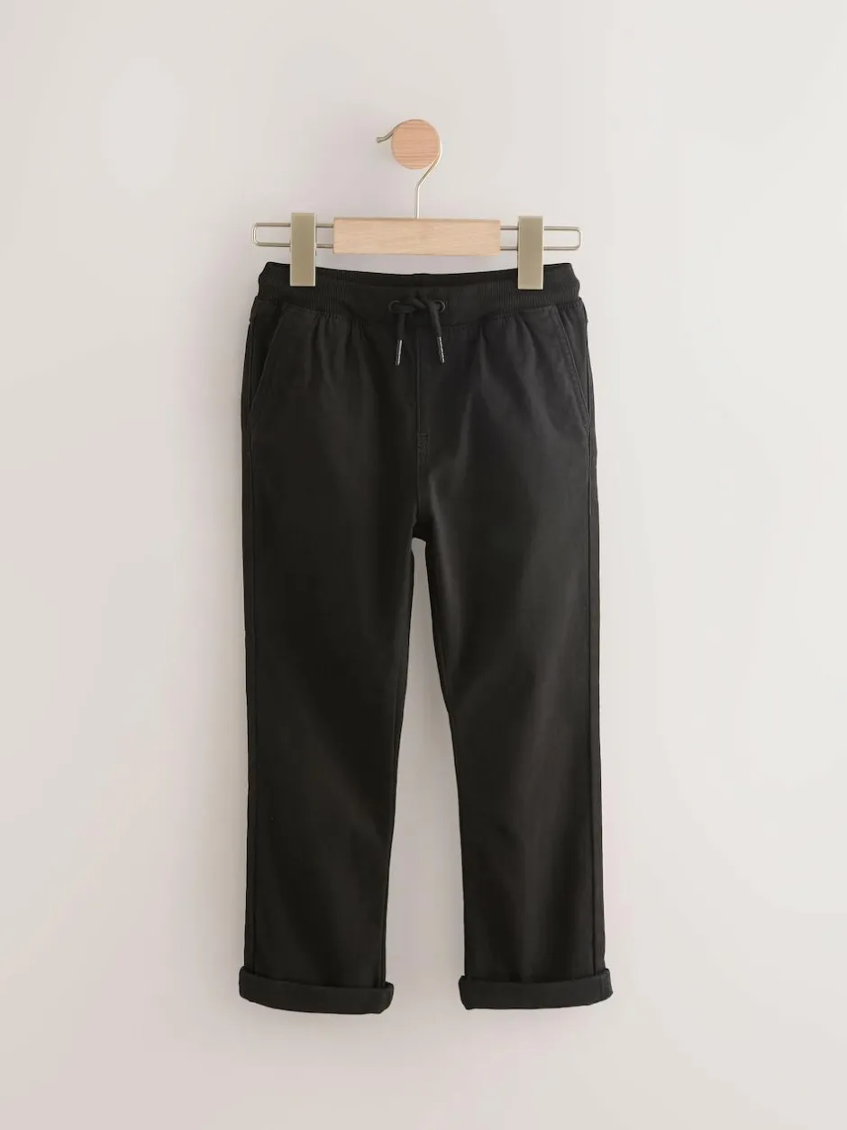 Next Black/Navy Rib Waist Pull-On Trousers 2 Pack (3-16yrs) Best