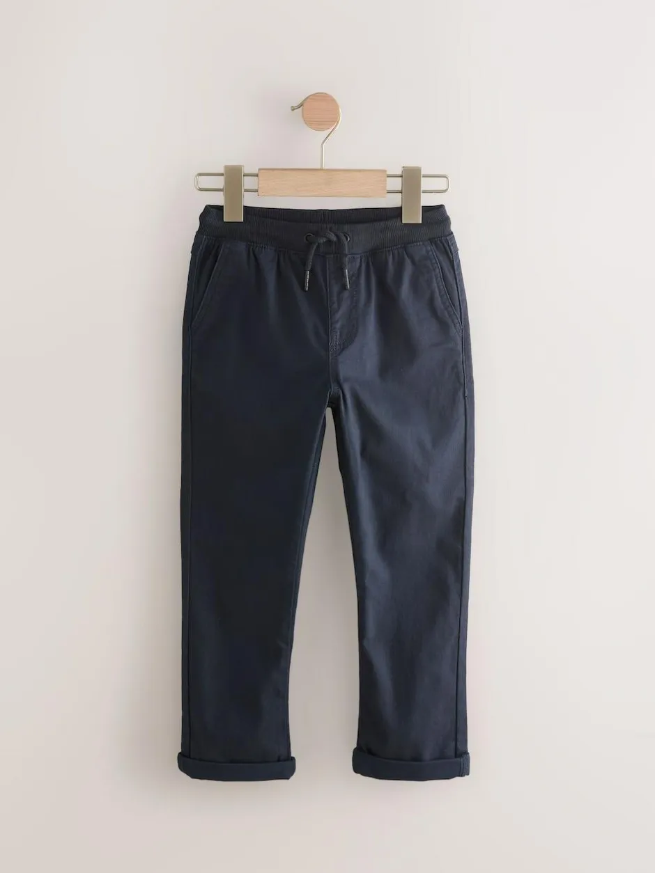 Next Black/Navy Rib Waist Pull-On Trousers 2 Pack (3-16yrs) Best