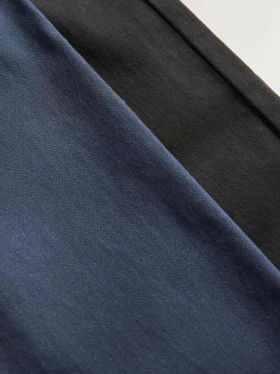Next Black/Navy Rib Waist Pull-On Trousers 2 Pack (3-16yrs) Best