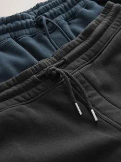 Next Soft Fabric Jersey Shorts 2 Pack Black/Navy Sale