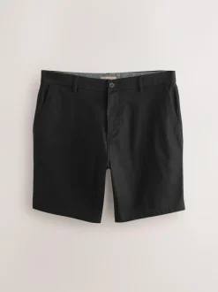 Next Straight Fit Stretch Chino Shorts 2 Pack Black/Navy New