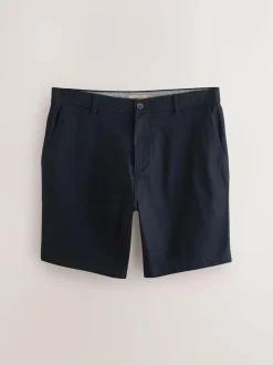 Next Straight Fit Stretch Chino Shorts 2 Pack Black/Navy New