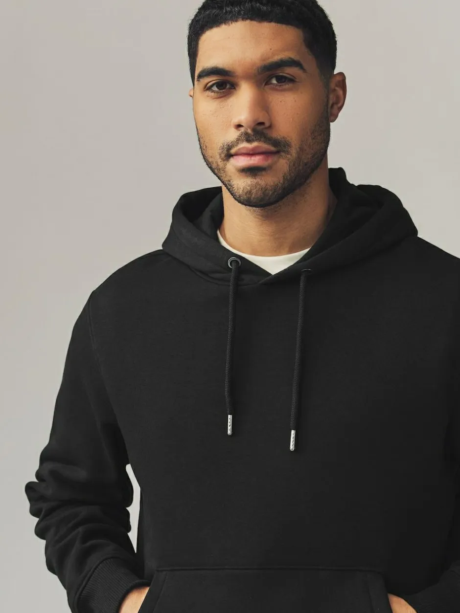 Next Black/Navy/Grey Marl Jersey Hoodies 3 Pack
