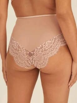 Next Tummy Control Lace Knickers 2 Pack Black/Nude Outlet