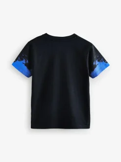 Next Black/Orange Dragon Regular Fit Short Sleeve All-Over Print T-Shirt (3-16yrs) New