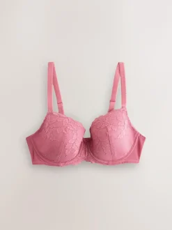 Next Pad Balcony DD+ Lace Bras 2 Pack Black/Pink Online