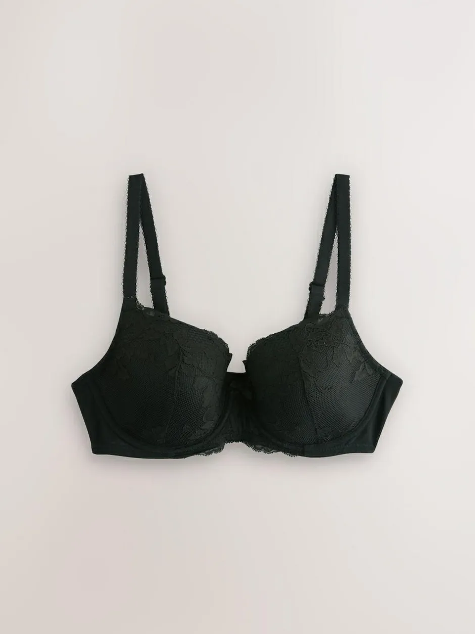 Next Pad Balcony DD+ Lace Bras 2 Pack Black/Pink Online