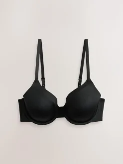 Next Black/Praline Nude Full Cup A-E Smoothing Ultimate Comfort Bras 2 Pack Clearance