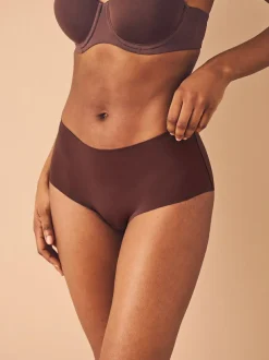 Next Midi No VPL Comfort Knickers 3 Pack Black/Praline Nude/Chocolate Nude Hot
