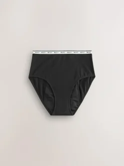 Next Full Brief Heavy Flow Period Knickers 2 Pack Black/Red Heart Clearance