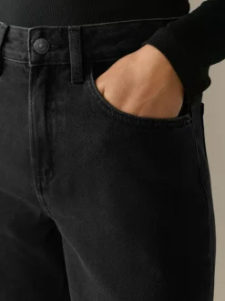Next Wide Leg Jeans 2 Pack Black/Rinse Blue Hot