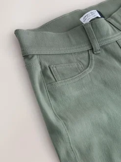 Next Jersey Denim Wide Leg Trousers 2 Pack Black/Sage Green Sale