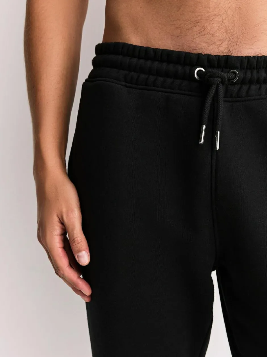 Next Straight Fit Brushback Heavyweight 2 Pack Joggers Black/Slate Grey Best