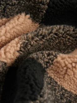 Next Black/Tan Buffalo Borg Fleece Check Shacket (3-16yrs) Discount