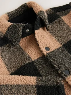 Next Black/Tan Buffalo Borg Fleece Check Shacket (3-16yrs) Discount