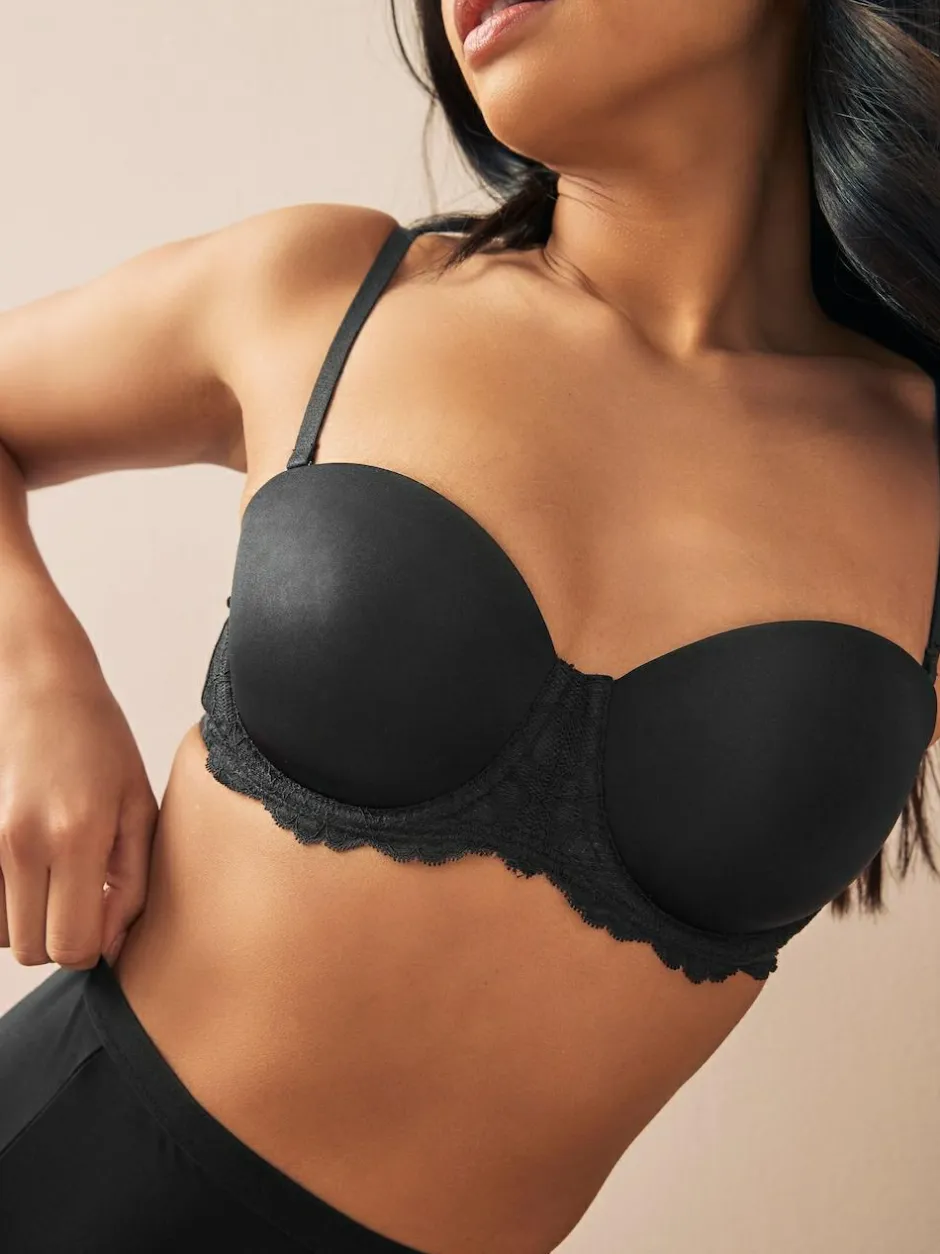 Next A-E Light Pad Strapless Multiway Bras 2 Pack Black/White
