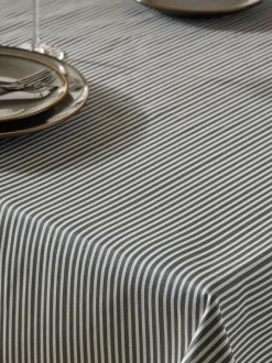 Next Bronx Stripe Wipe Clean Tablecloth Black/White Online