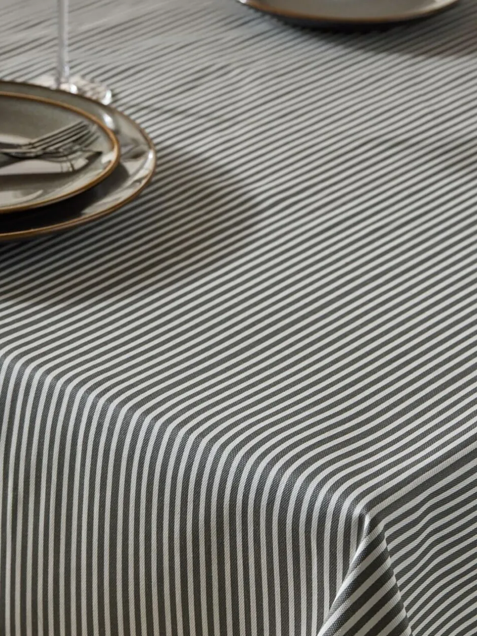 Next Bronx Stripe Wipe Clean Tablecloth Black/White Online