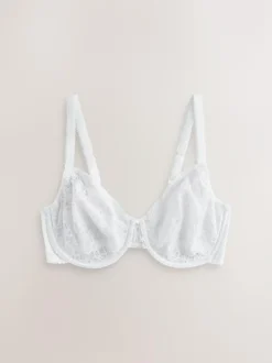 Next DD+ Lace Non Pad Full Cup Minimiser Bras 2 Pack Black/White Clearance