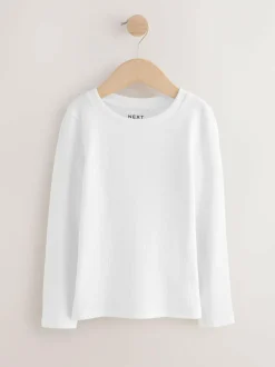 Next Black/White Long Sleeve Ribbed Tops 3 Pack (3-16yrs) Discount