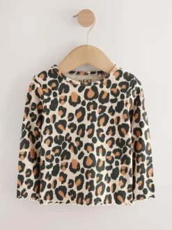 Next Black/White Long Sleeve Rib Tops 5 Pack (3mths-7yrs) Discount