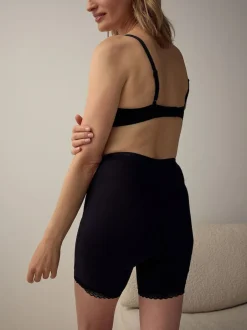 Next Black/White Menopause Friendly Cooling Thigh Smoothing Shorts 2 Pack Clearance