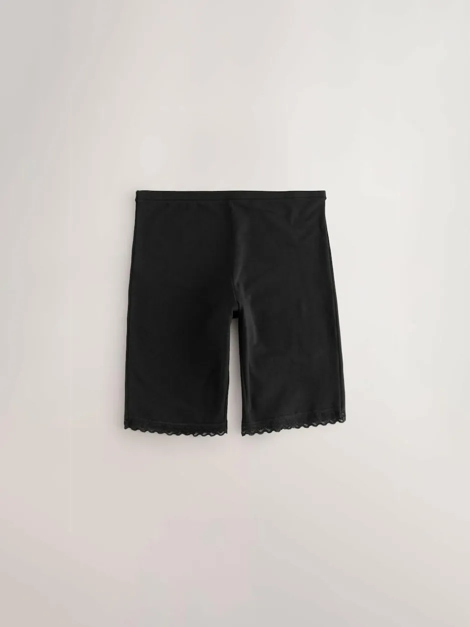 Next Black/White Menopause Friendly Cooling Thigh Smoothing Shorts 2 Pack Clearance