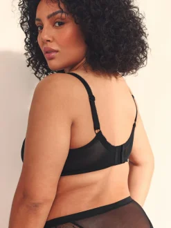 Next Non Pad Balcony DD+ Lace Bras 2 Pack Black/White Hot