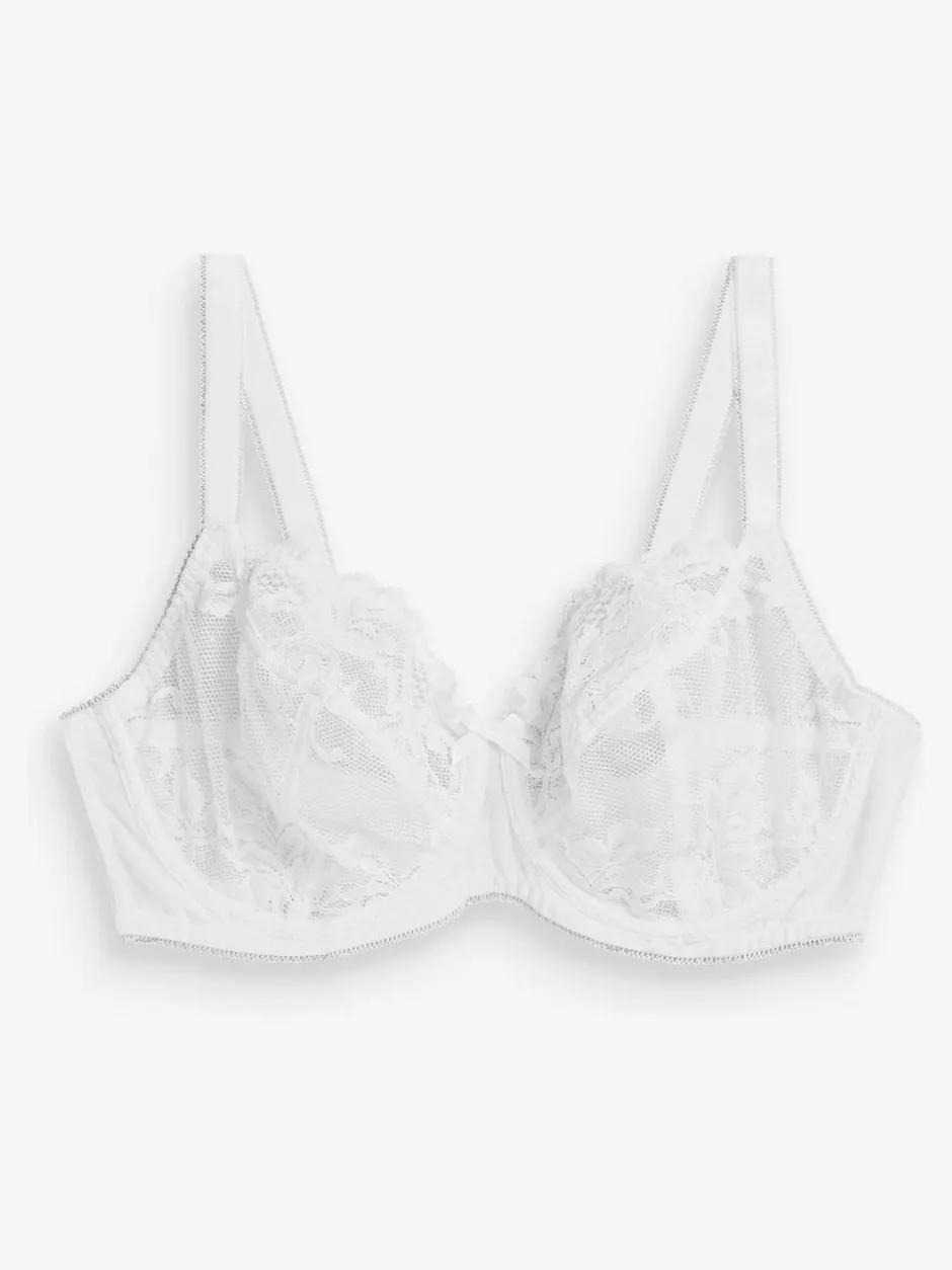Next Non Pad Balcony DD+ Lace Bras 2 Pack Black/White Hot