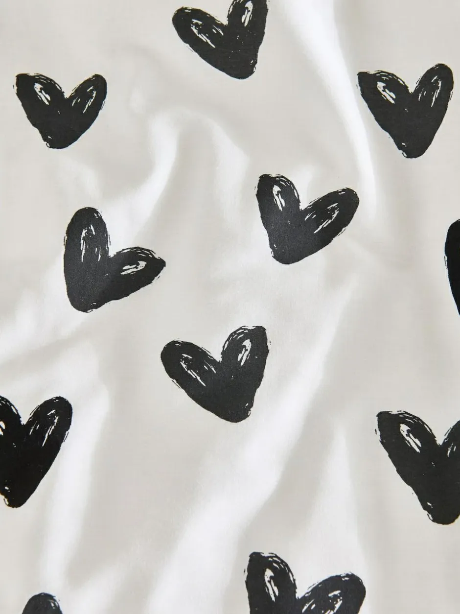 Next Black/White Reversible Duvet Cover and Pillowcase Set Sale