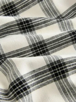 Next Black/White Short Sleeve 100% Cotton Pyjamas 2 Pack