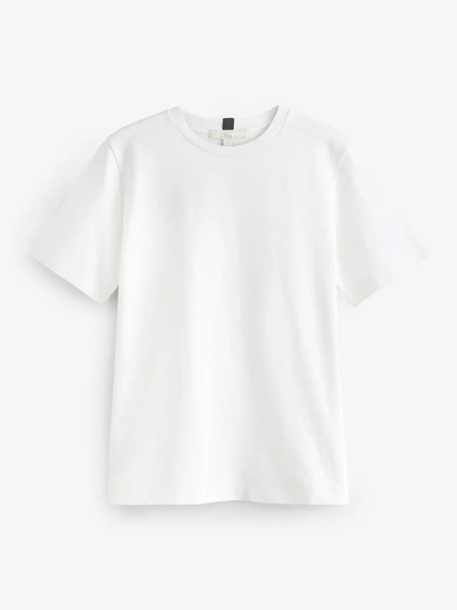 Next Short Sleeve Heavyweight T-Shirts 2 Pack Black/White Clearance