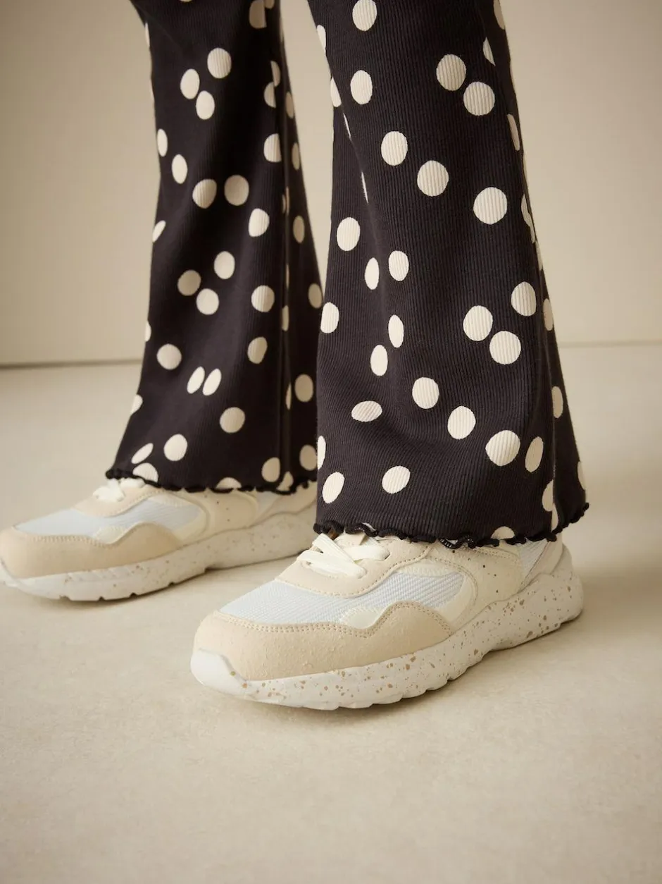 Next Black/White Spot 1 Pack Rib Flare Leggings (3-16yrs) Discount