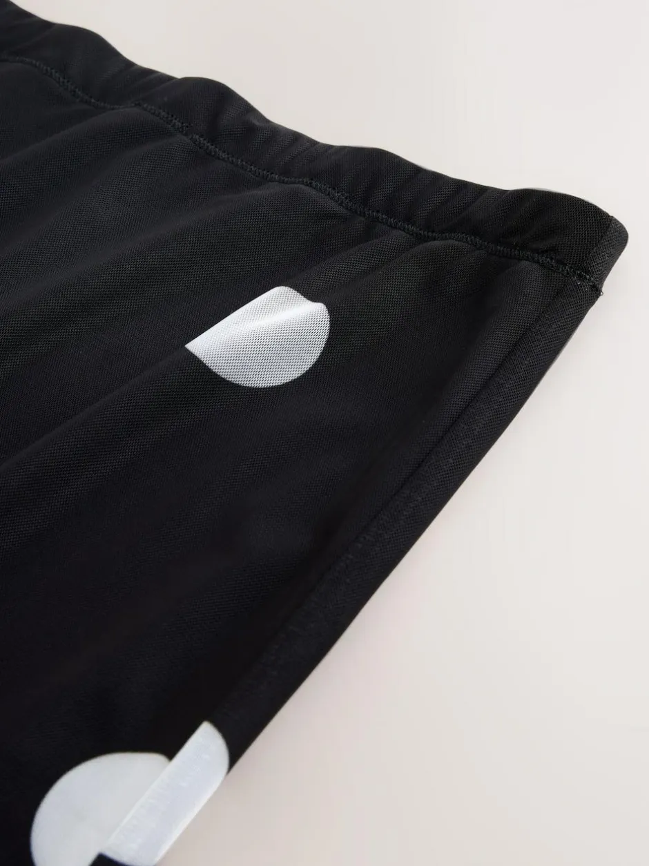 Next Mesh Midi Pencil Skirt Black/White Spot Clearance