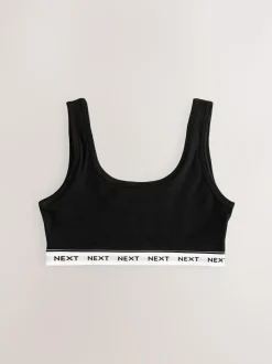 Next Black/White/Grey Crop Tops 3 Pack (5-16yrs) New