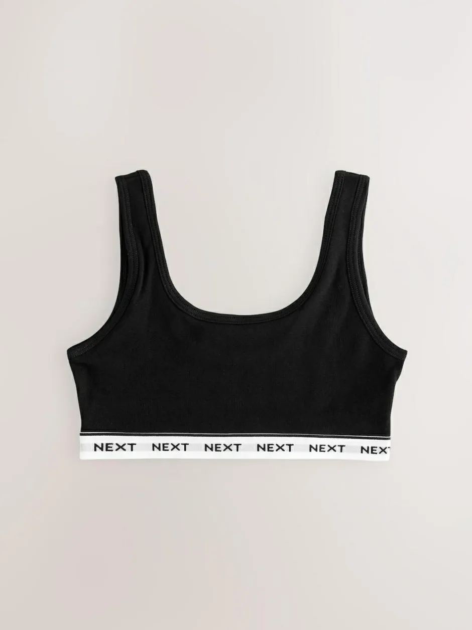 Next Black/White/Grey Crop Tops 3 Pack (5-16yrs) New