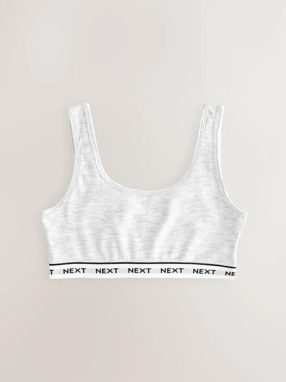 Next Black/White/Grey Crop Tops 3 Pack (5-16yrs) New