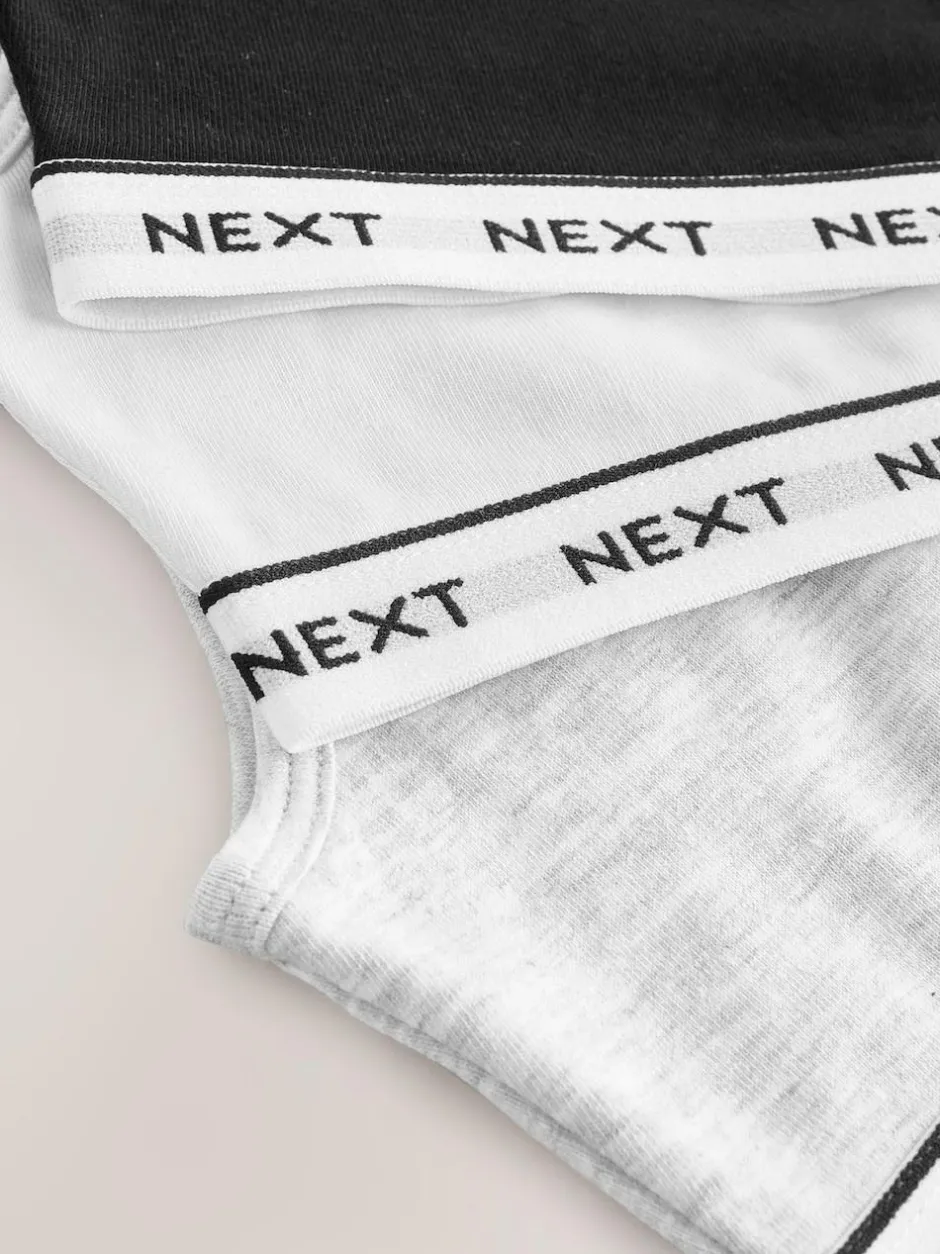 Next Black/White/Grey Crop Tops 3 Pack (5-16yrs) New