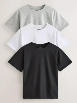 Next Black/White/Grey Oversized T-Shirts 3 Pack (3-16yrs) Sale