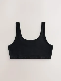 Next Black/White/Grey Scoop Crop Tops 3 Pack (5-16yrs) Best