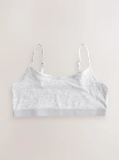 Next Strappy Crop Tops 3 Pack (5-16yrs) Black/White/Grey Online