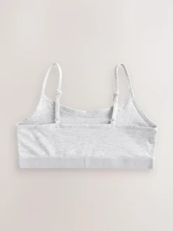 Next Strappy Crop Tops 3 Pack (5-16yrs) Black/White/Grey Online