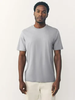 Next Black/White/Grey/Slate Grey/Stone/Brown Regular Fit Essential Cotton T-Shirts 6 Pack Clearance