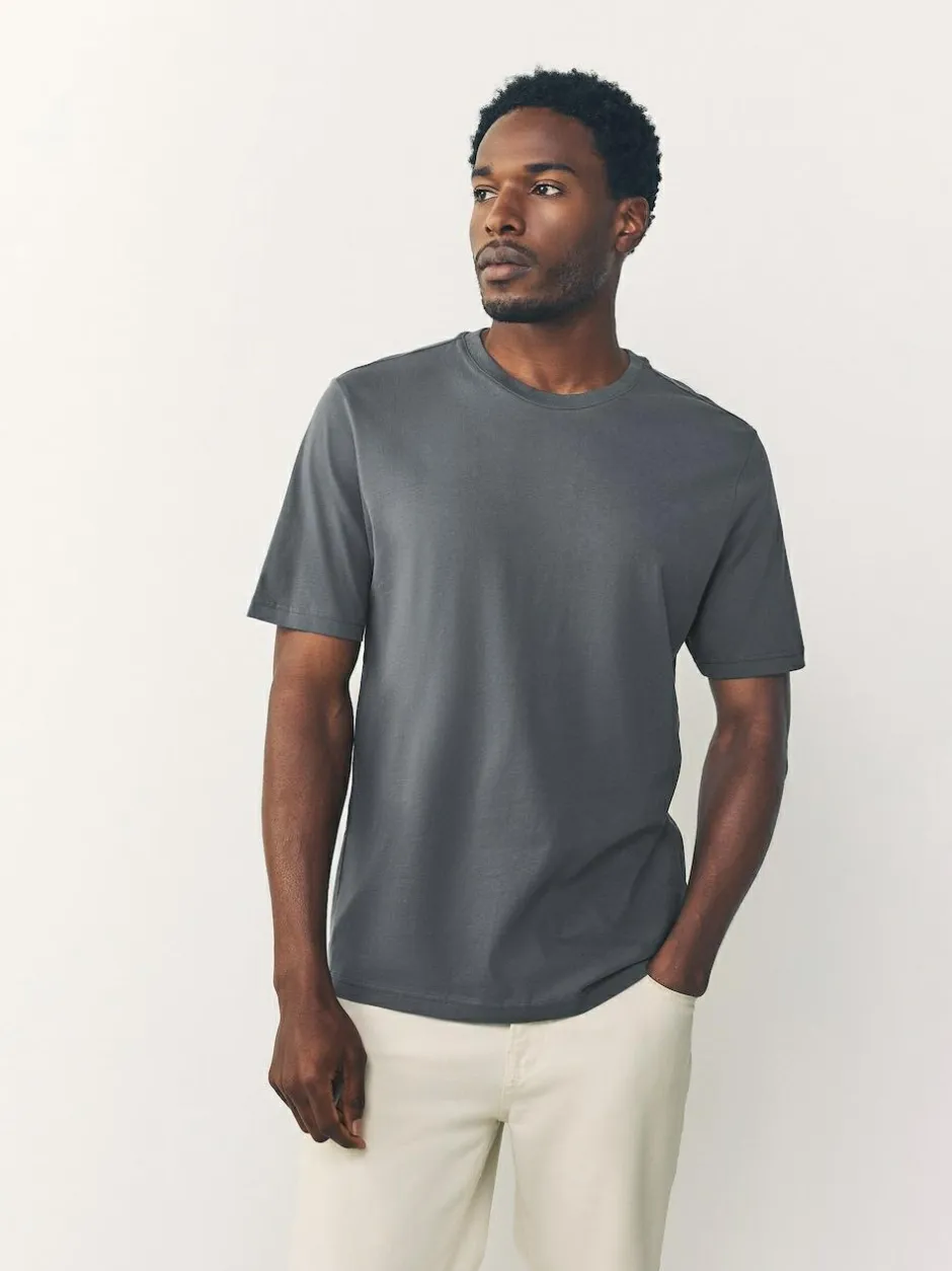 Next Black/White/Grey/Slate Grey/Stone/Brown Regular Fit Essential Cotton T-Shirts 6 Pack Clearance