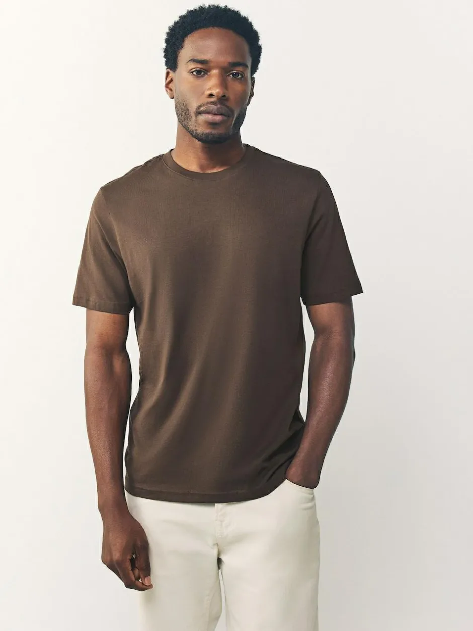 Next Black/White/Grey/Slate Grey/Stone/Brown Regular Fit Essential Cotton T-Shirts 6 Pack Clearance
