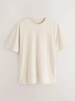 Next Black/White/Grey/Slate Grey/Stone/Brown Regular Fit Essential Cotton T-Shirts 6 Pack Clearance